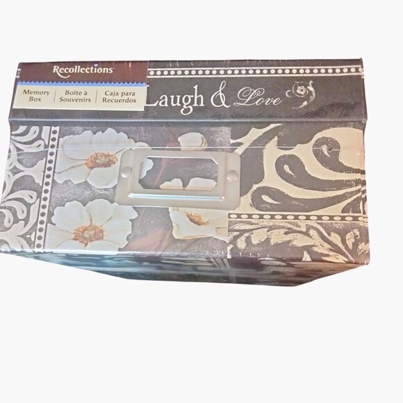 Recollections Live Laugh Love Memory Box Photo Storage Jo Moulton Sagebrush New - Picture 8 of 14
